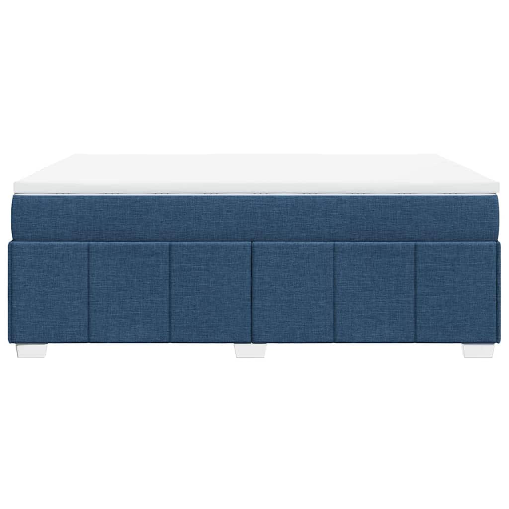 Boxspring met matras stof blauw 140x190 cm