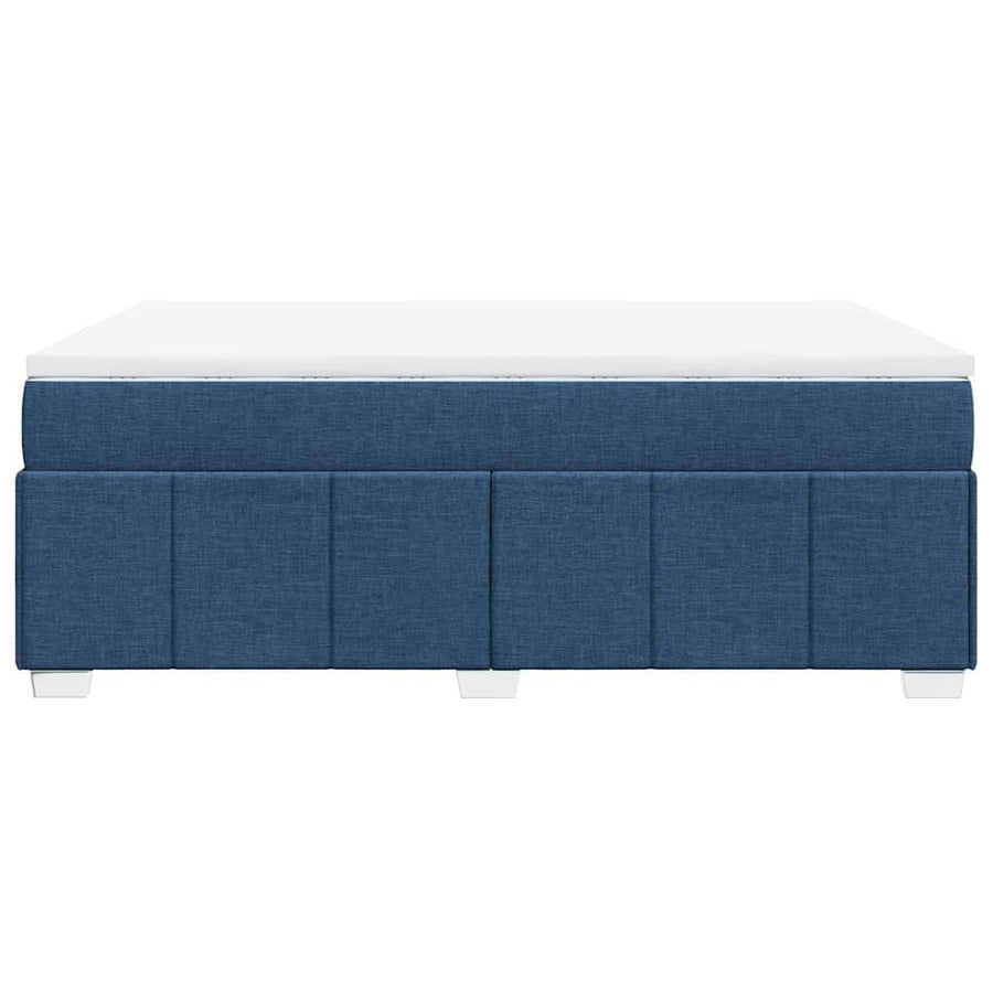 Boxspring met matras stof blauw 140x190 cm