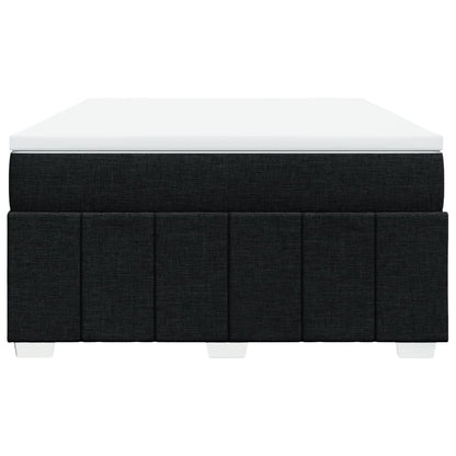 Boxspring met matras stof zwart 140x200 cm