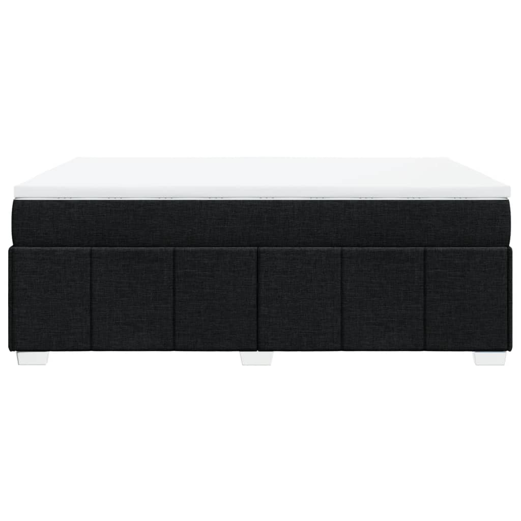 Boxspring met matras stof zwart 140x200 cm