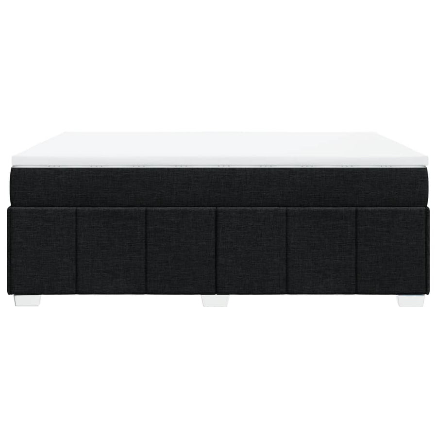 Boxspring met matras stof zwart 140x200 cm
