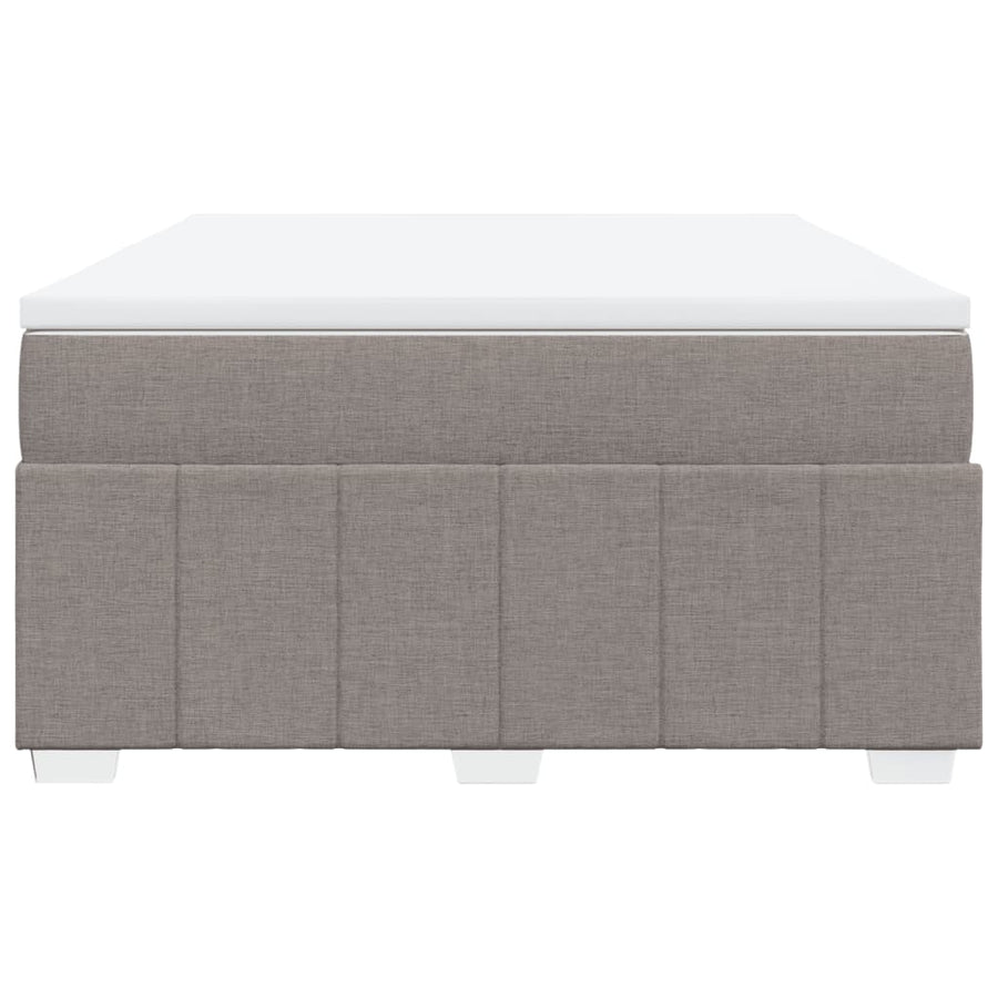 Boxspring met matras stof taupe 140x200 cm