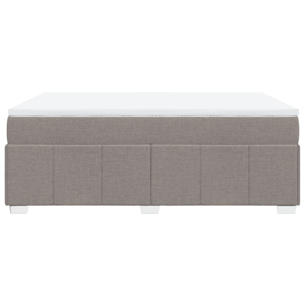 Boxspring met matras stof taupe 140x200 cm