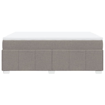 Boxspring met matras stof taupe 140x200 cm