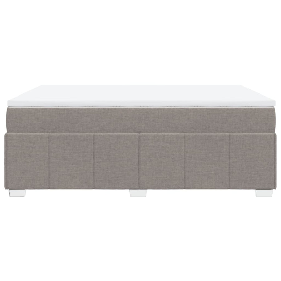 Boxspring met matras stof taupe 140x200 cm