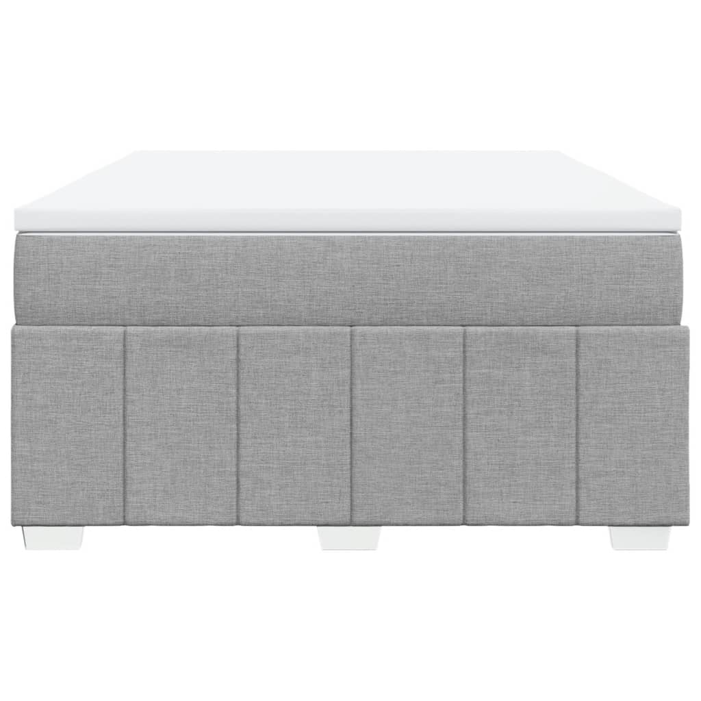 Boxspring met matras stof lichtgrijs 160x200 cm