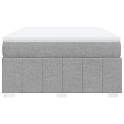 Boxspring met matras stof lichtgrijs 160x200 cm