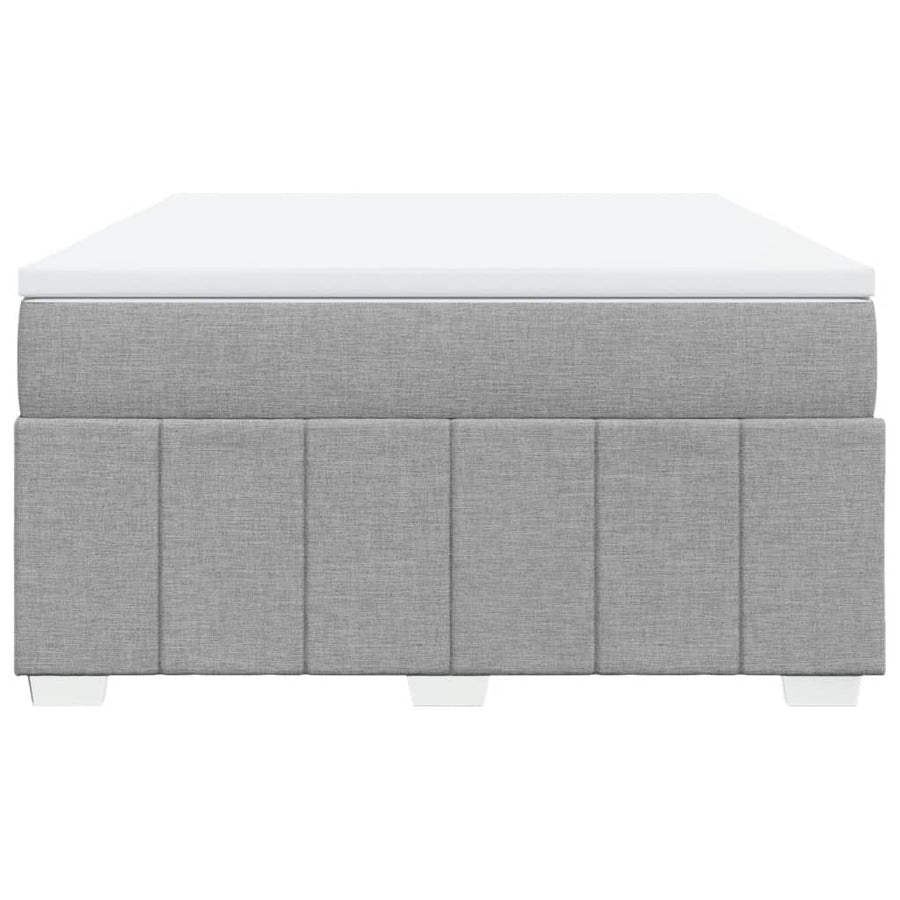 Boxspring met matras stof lichtgrijs 160x200 cm