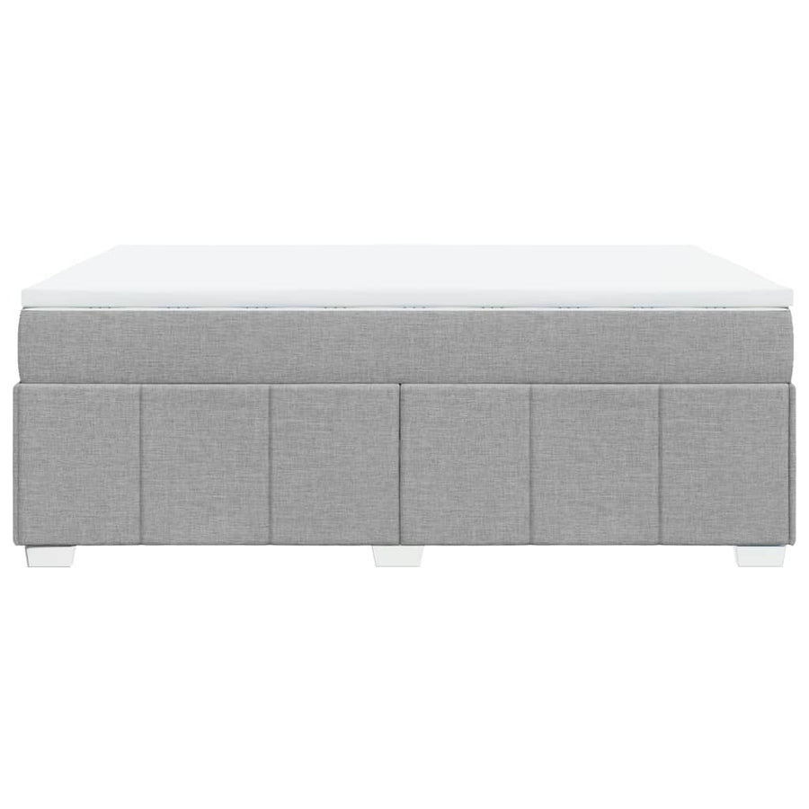 Boxspring met matras stof lichtgrijs 160x200 cm