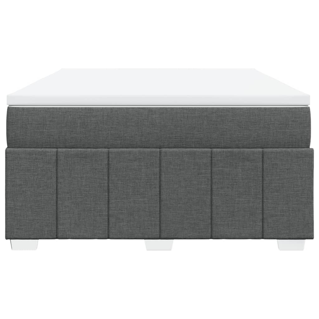 Boxspring met matras stof donkergrijs 160x200 cm
