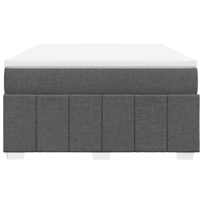 Boxspring met matras stof donkergrijs 160x200 cm