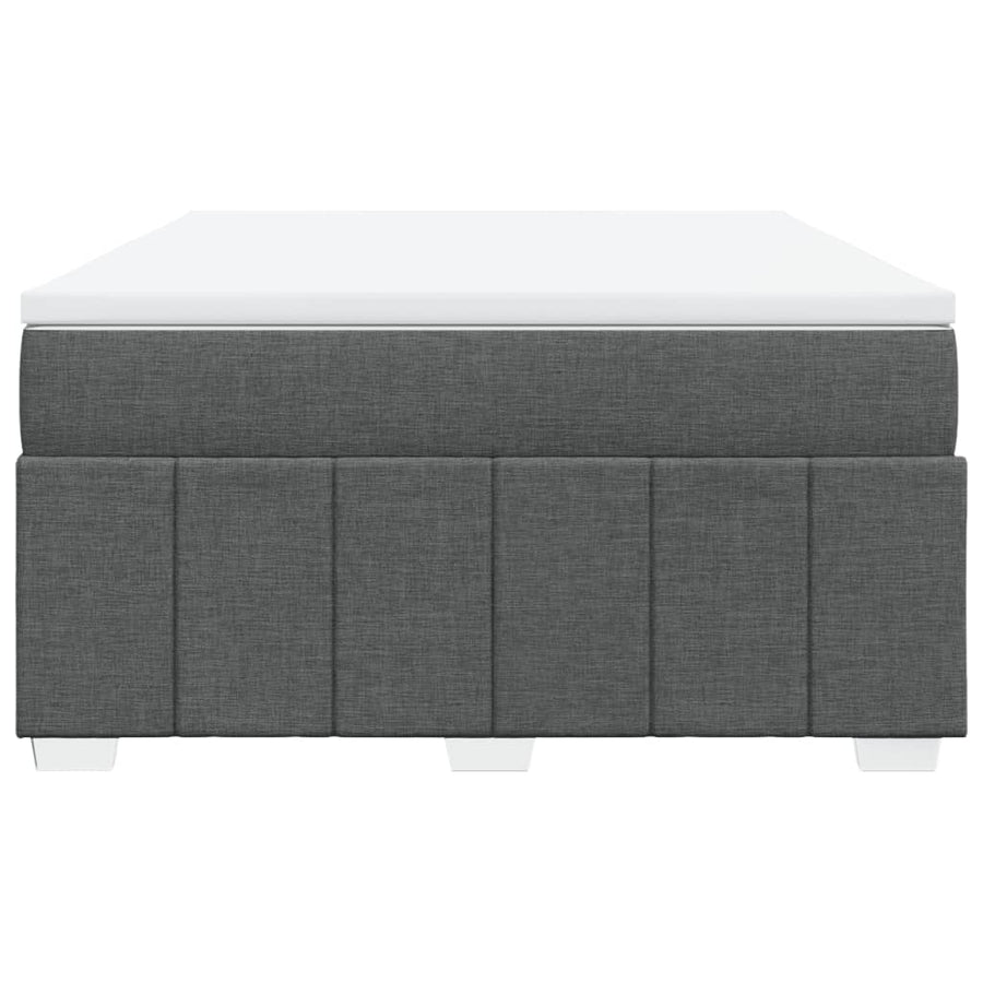 Boxspring met matras stof donkergrijs 160x200 cm