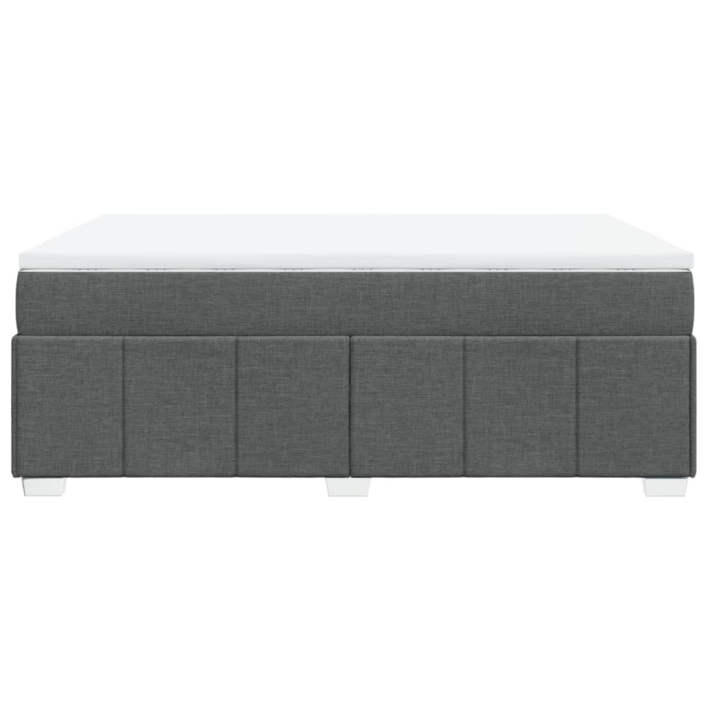 Boxspring met matras stof donkergrijs 160x200 cm