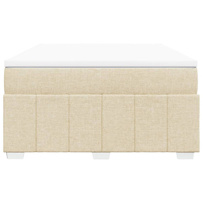 Boxspring met matras stof crèmekleurig 160x200 cm