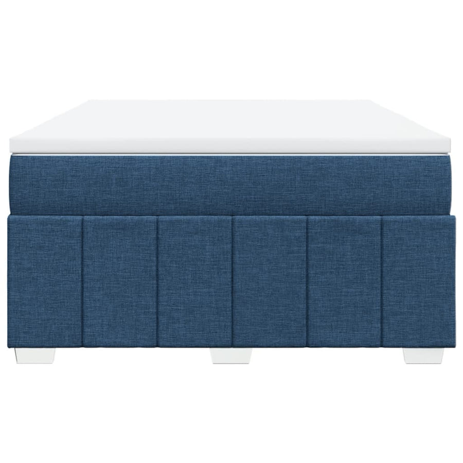 Boxspring met matras stof blauw 160x200 cm