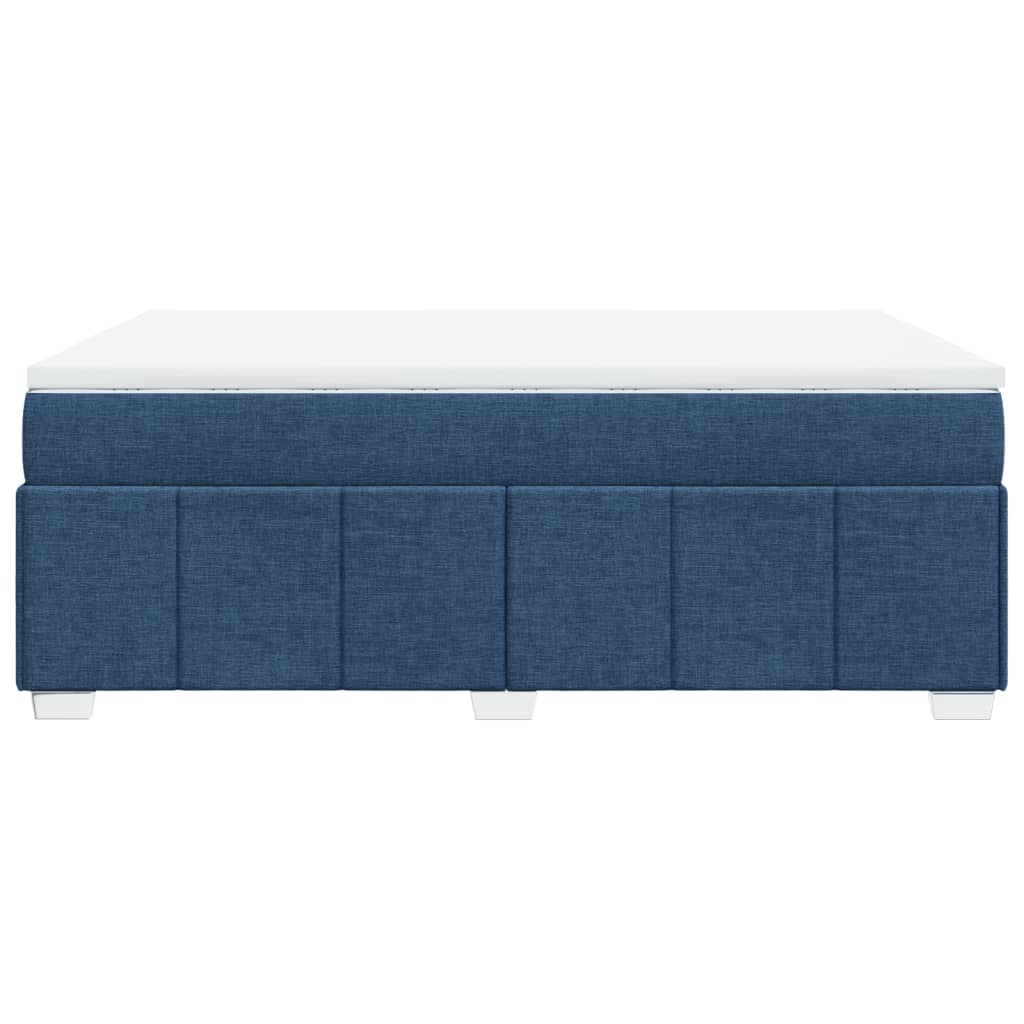 Boxspring met matras stof blauw 160x200 cm