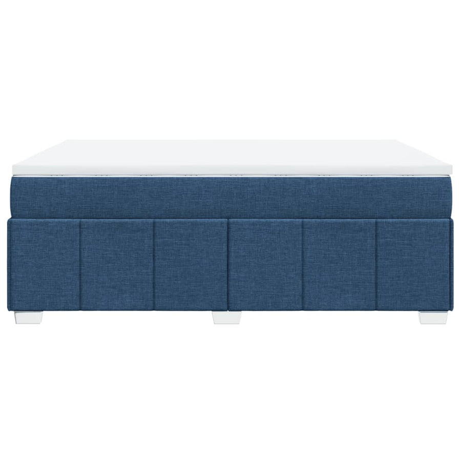 Boxspring met matras stof blauw 160x200 cm