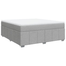 Boxspring met matras stof lichtgrijs 180x200 cm