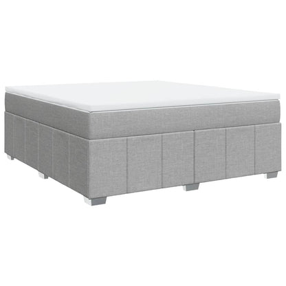 Boxspring met matras stof lichtgrijs 180x200 cm