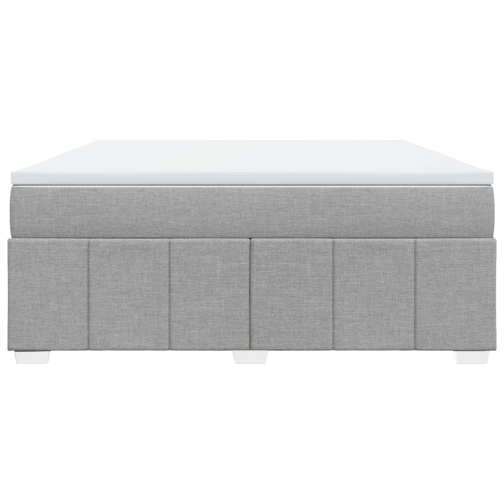 Boxspring met matras stof lichtgrijs 180x200 cm