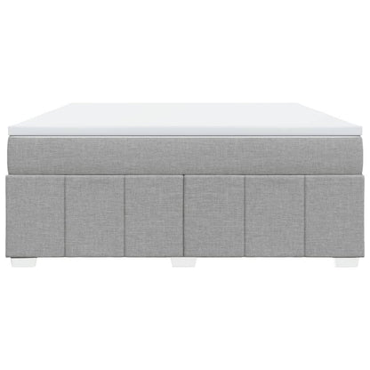 Boxspring met matras stof lichtgrijs 180x200 cm