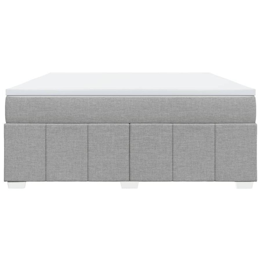 Boxspring met matras stof lichtgrijs 180x200 cm