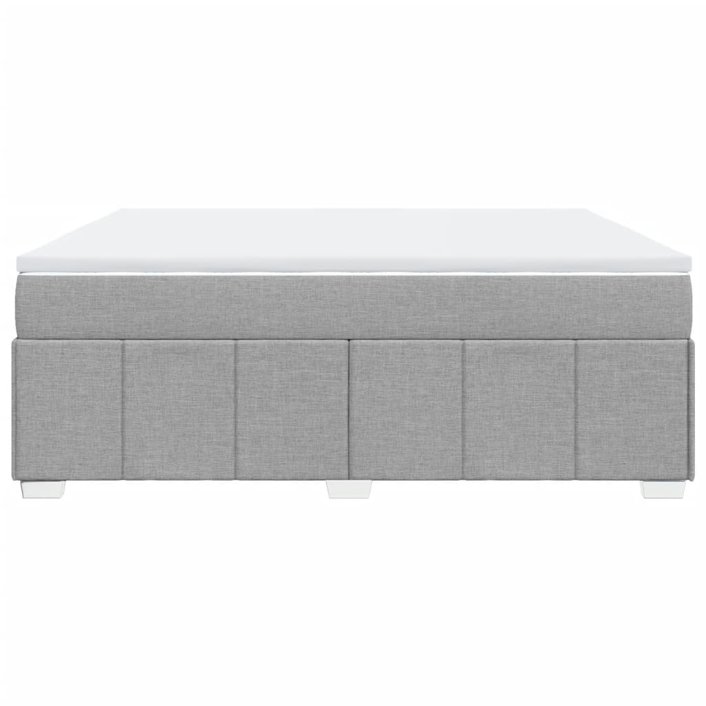 Boxspring met matras stof lichtgrijs 180x200 cm