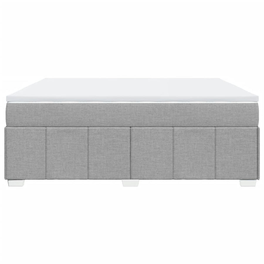 Boxspring met matras stof lichtgrijs 180x200 cm