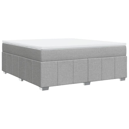 Boxspring met matras stof lichtgrijs 180x200 cm