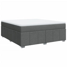 Boxspring met matras stof donkergrijs 180x200 cm