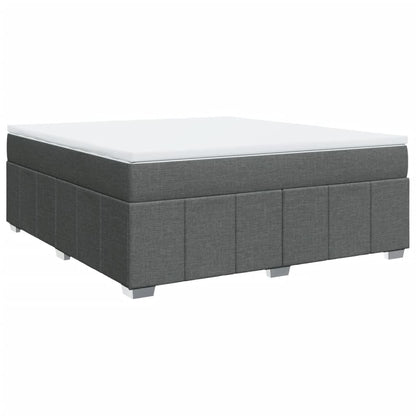 Boxspring met matras stof donkergrijs 180x200 cm