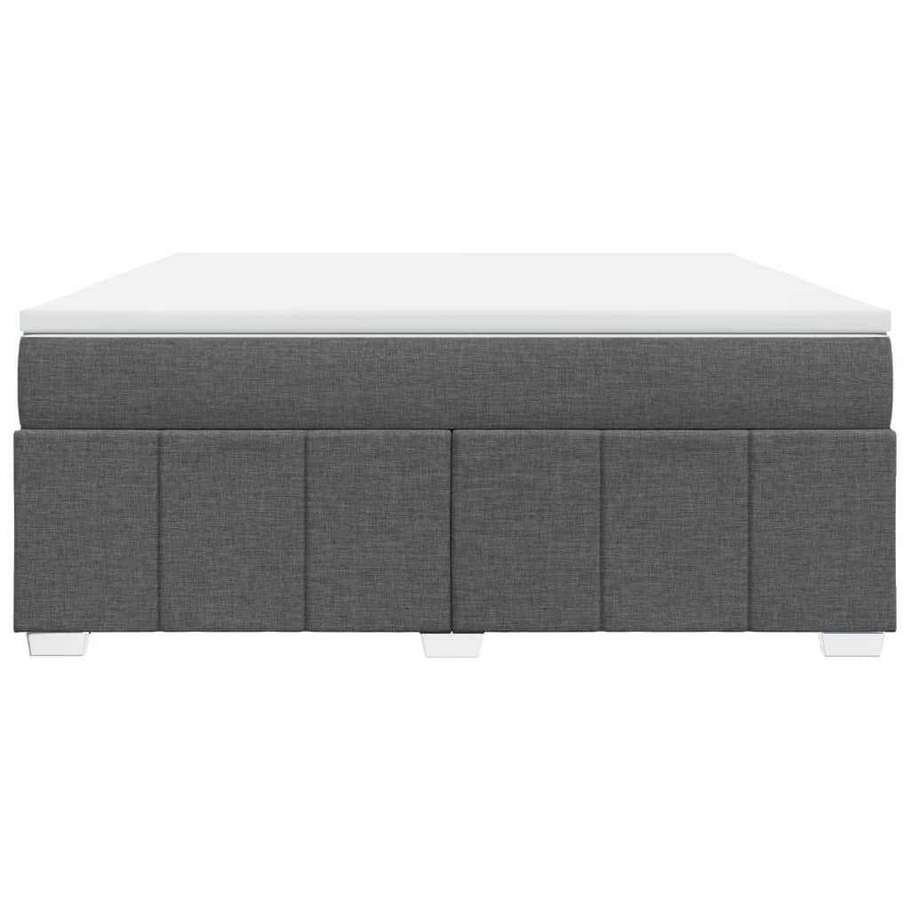 Boxspring met matras stof donkergrijs 180x200 cm