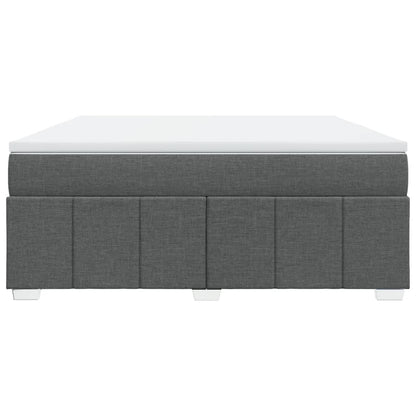 Boxspring met matras stof donkergrijs 180x200 cm