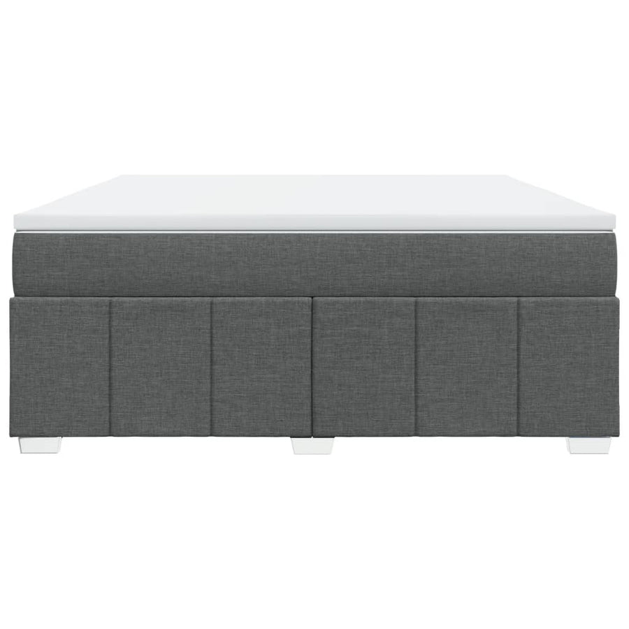 Boxspring met matras stof donkergrijs 180x200 cm