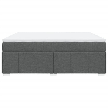Boxspring met matras stof donkergrijs 180x200 cm