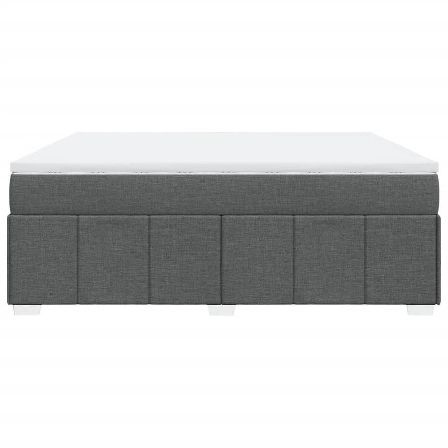 Boxspring met matras stof donkergrijs 180x200 cm
