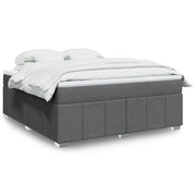 Boxspring met matras 180x200 cm donkergrijs