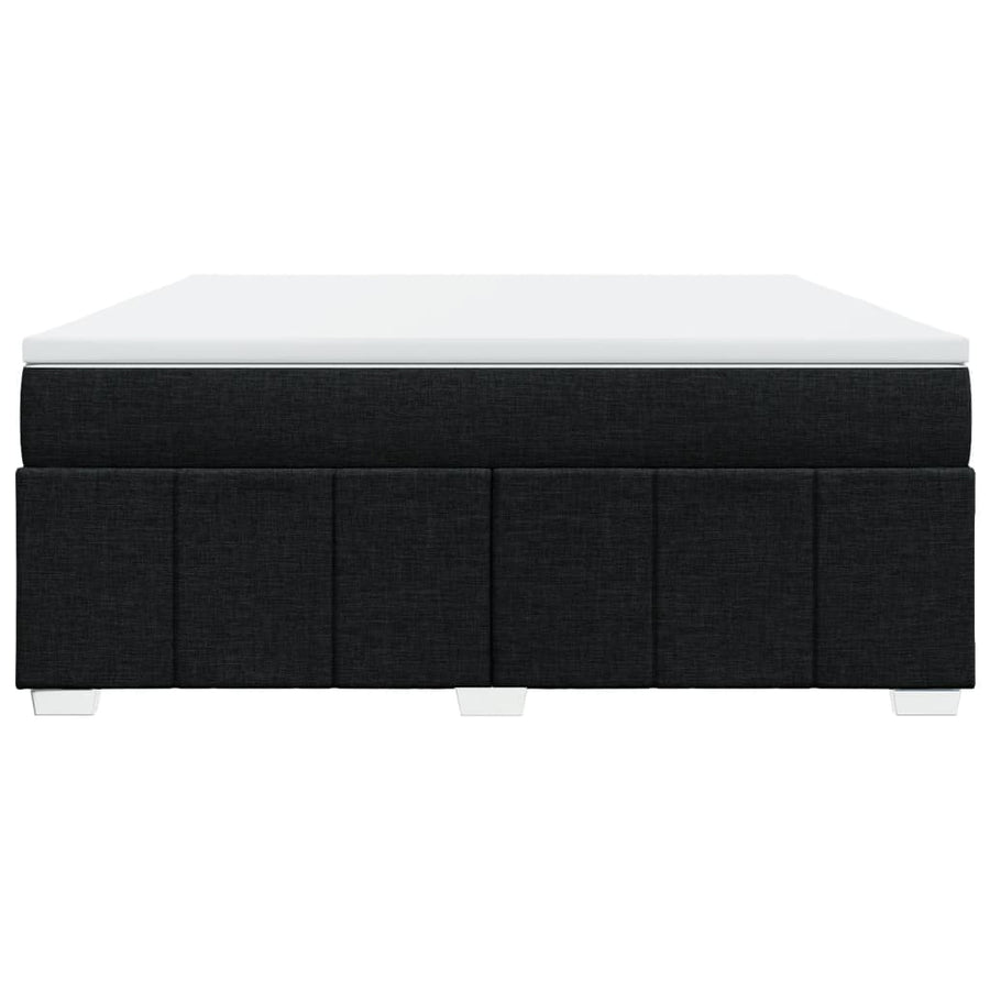 Boxspring met matras stof zwart 180x200 cm