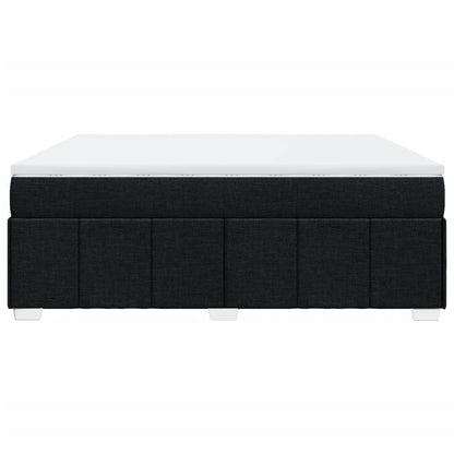 Boxspring met matras stof zwart 180x200 cm