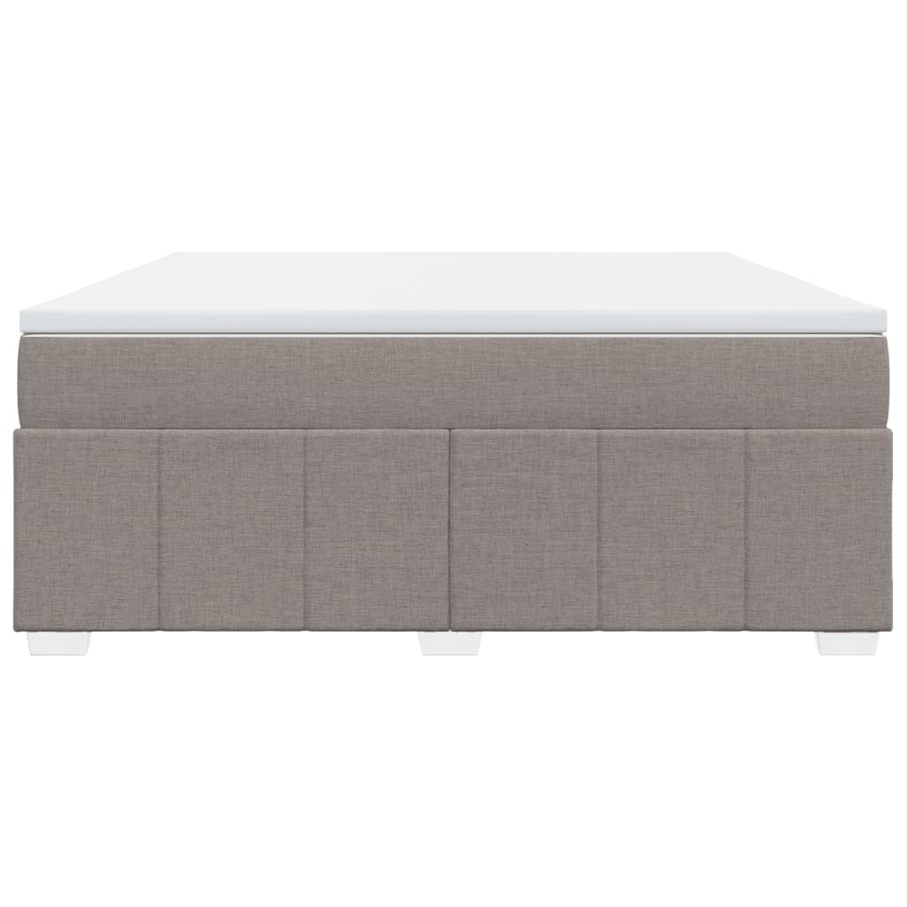 Boxspring met matras stof taupe 180x200 cm