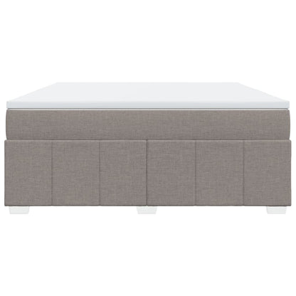 Boxspring met matras stof taupe 180x200 cm