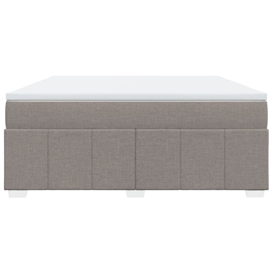Boxspring met matras stof taupe 180x200 cm