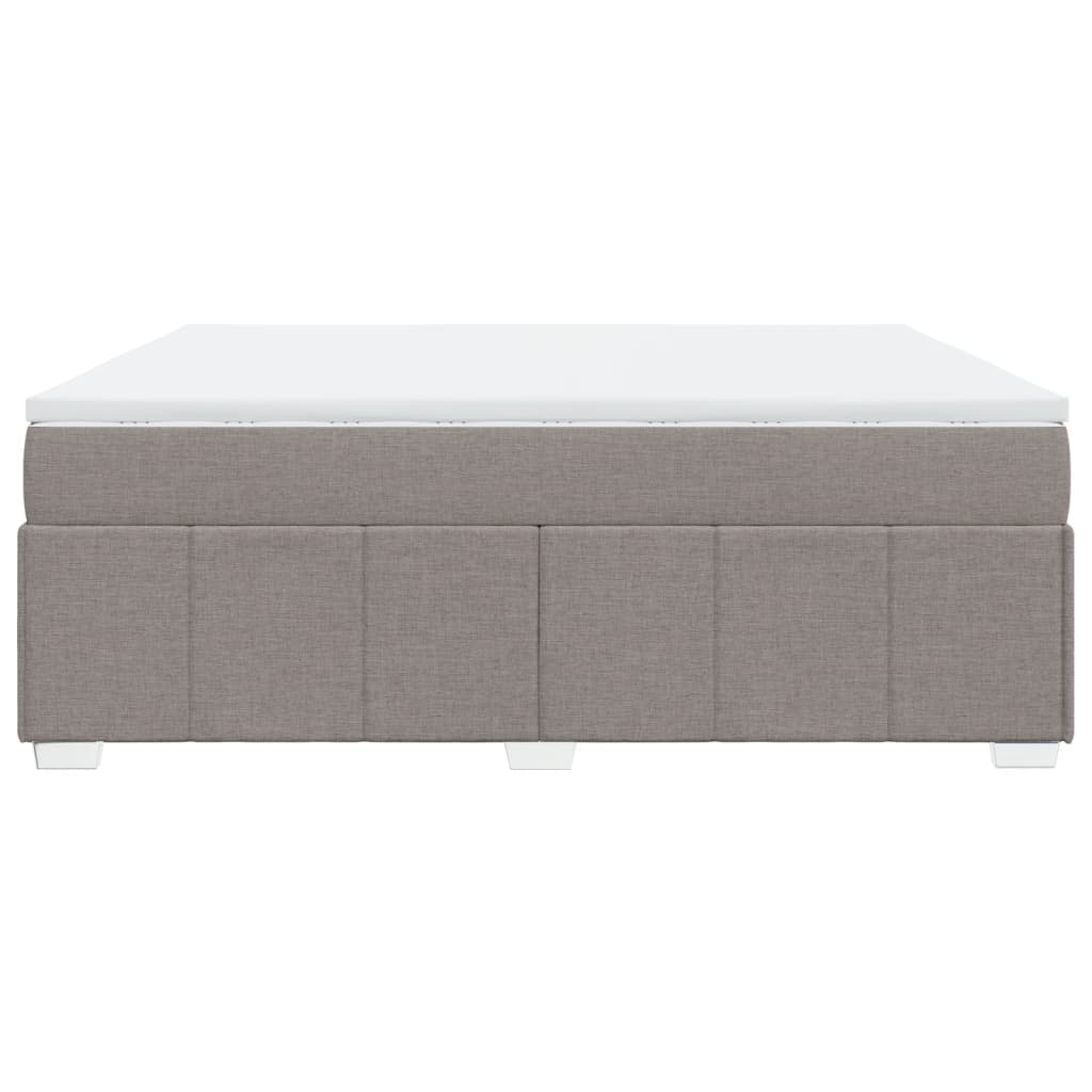 Boxspring met matras stof taupe 180x200 cm