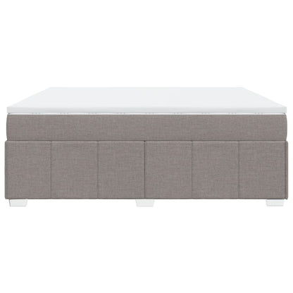 Boxspring met matras stof taupe 180x200 cm