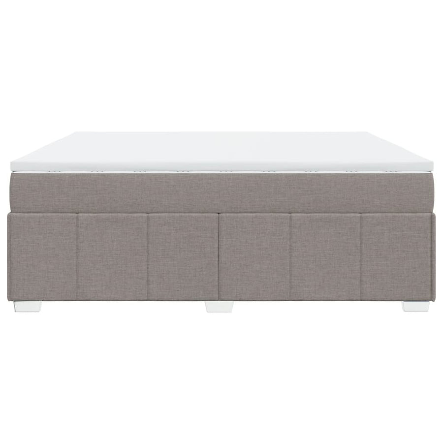 Boxspring met matras stof taupe 180x200 cm