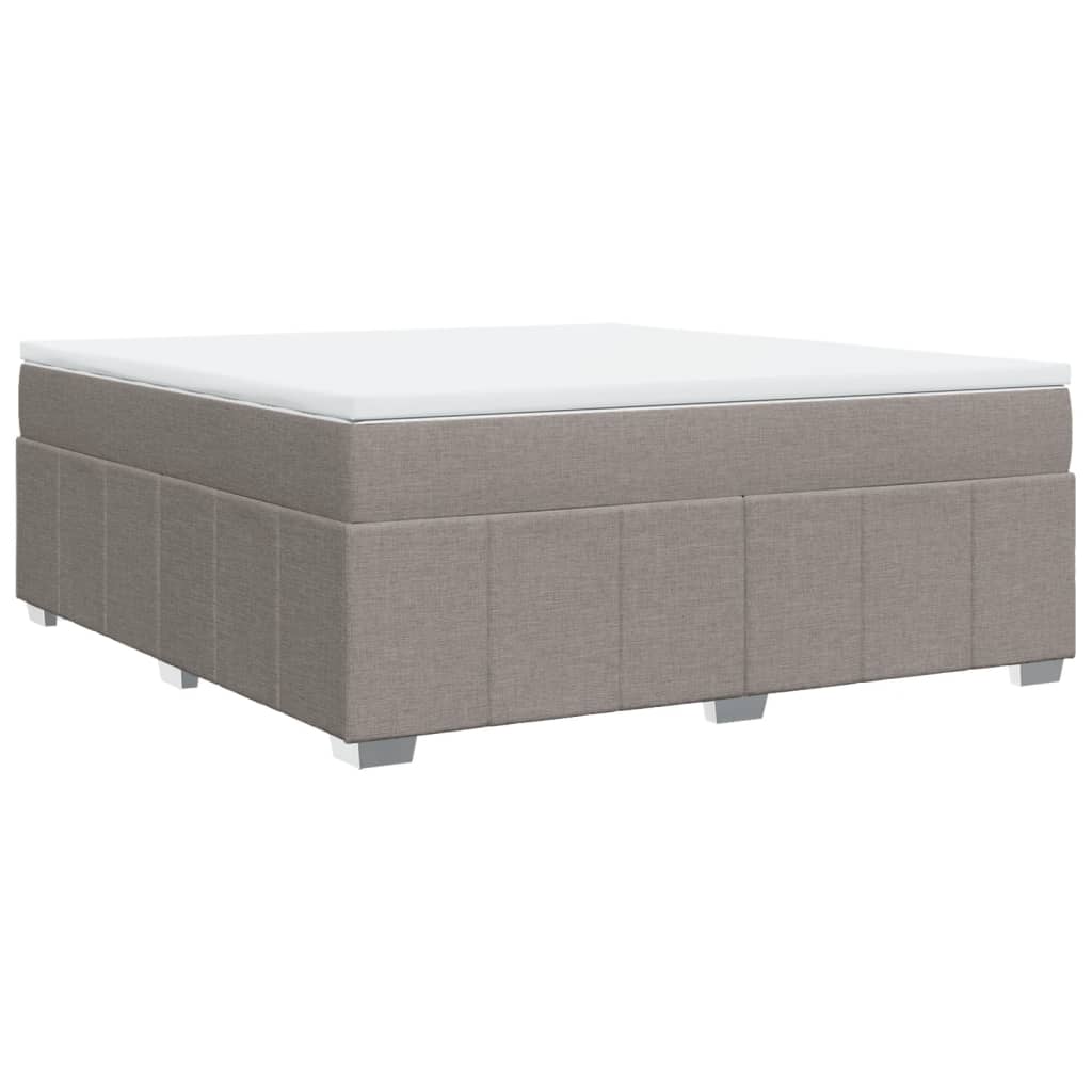 Boxspring met matras stof taupe 180x200 cm
