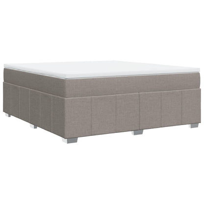 Boxspring met matras stof taupe 180x200 cm