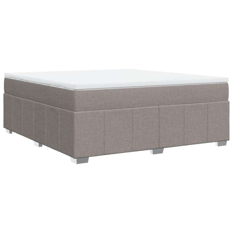 Boxspring met matras stof taupe 180x200 cm