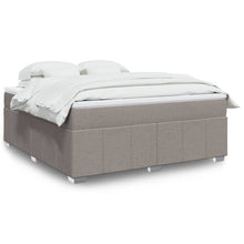 Boxspring met matras stof taupe 180x200 cm