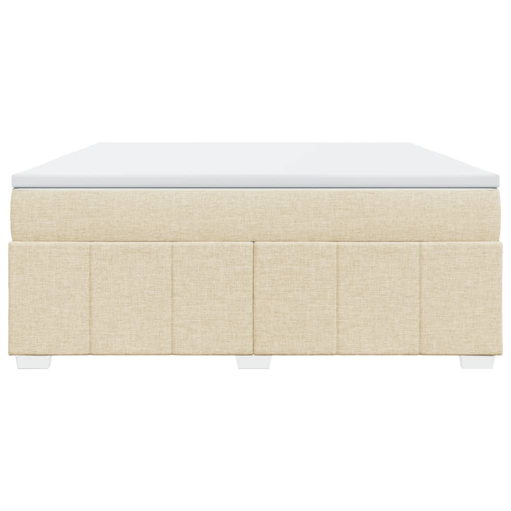 Boxspring met matras stof crèmekleurig 180x200 cm